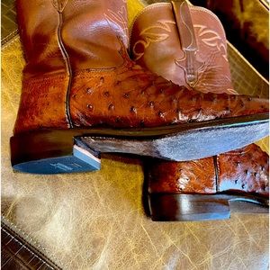 Lucchese Men’s Full quill ostrich 9D, original heels and soles. Great shape